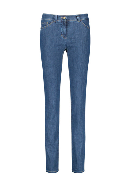 Зауженные джинсы из эластичного денима|Основной цвет:Синий|Артикул:92151-67850-Best4me SlimF | Фото 1
