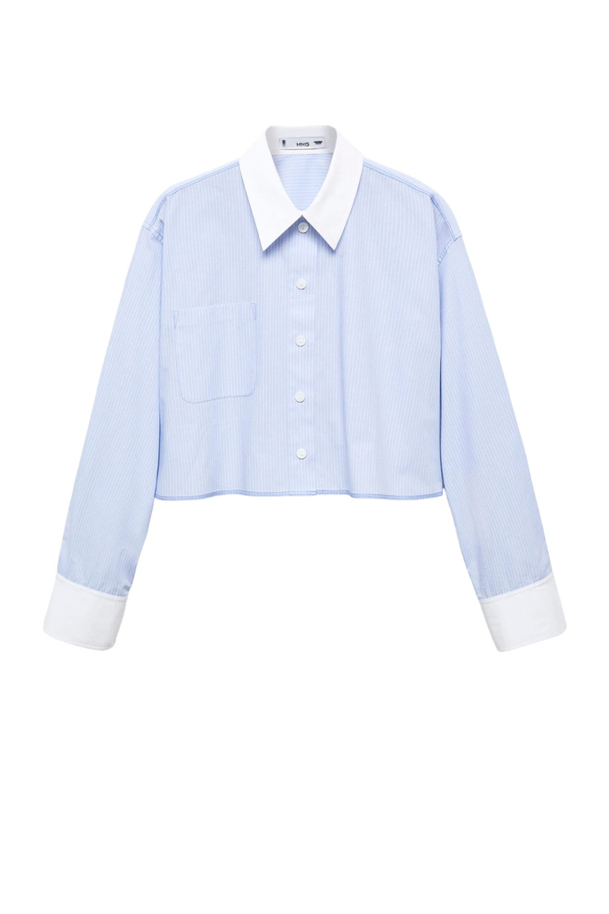 Рубашка CUTTY из натурального хлопка|Основной цвет:Голубой|Артикул:57014776 | Фото 1