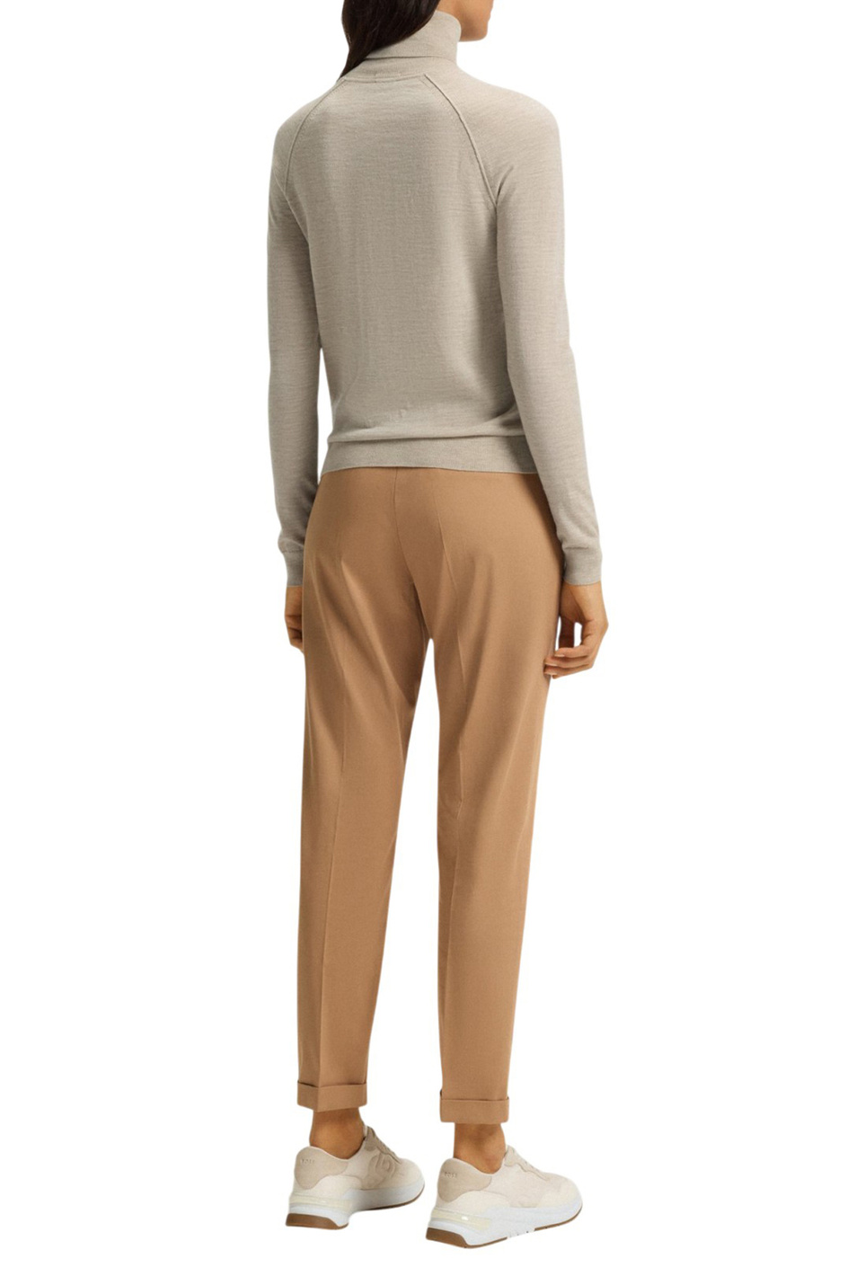 Водолазка Frizani из шерсти|Основной цвет:Бежевый Женский BOSS Водолазка Frizani из шерсти (цвет ), артикул 50548298 | Фото 4