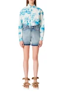 Женский Red Valentino Шорты джинсовые из натурального хлопка (цвет ), артикул 2R0DD06A6T7 | Фото 3