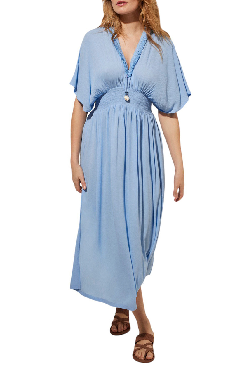 Платье однотонное|Основной цвет:Голубой|Артикул:5547405 | Фото 1