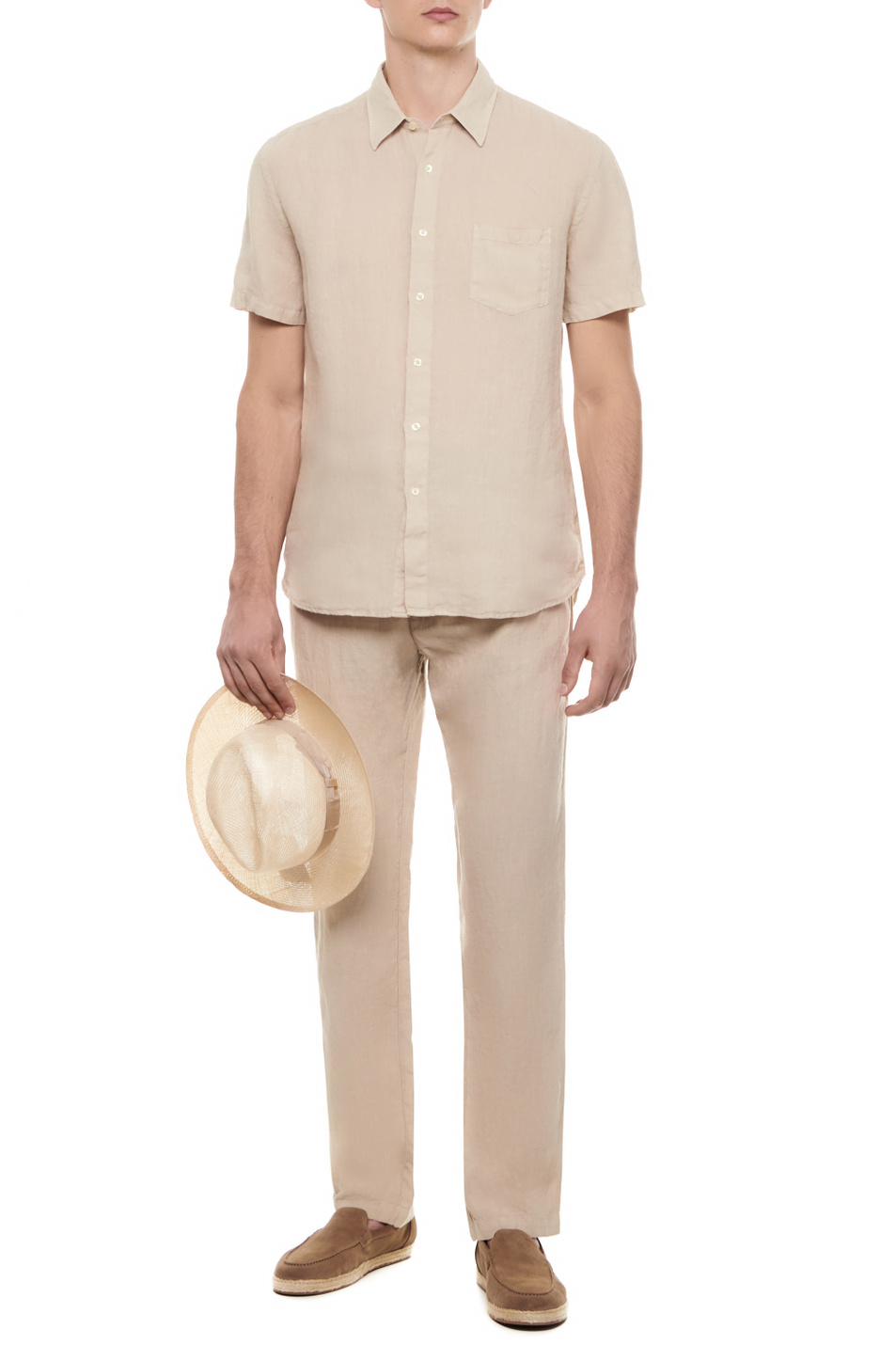 Мужской 120% Lino Рубашка из чистого льна (цвет ), артикул 31ALIM13680000115 | Фото 2