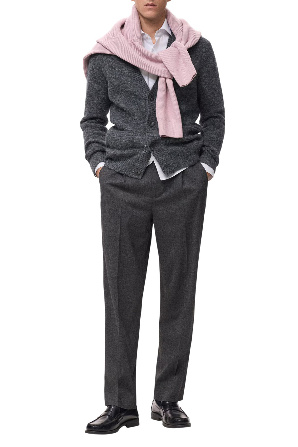 Мужской Mango Man Кардиган MANTUA с V-образным вырезом (цвет ), артикул 17087898 | Фото 2