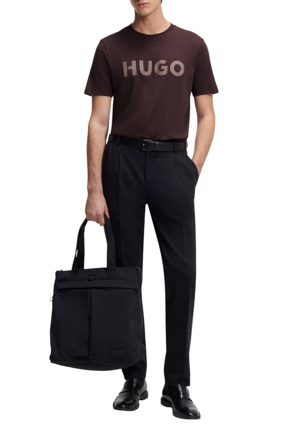 Мужской HUGO Футболка Dulivio из хлопка с логотипом (цвет ), артикул 50467556 | Фото 3