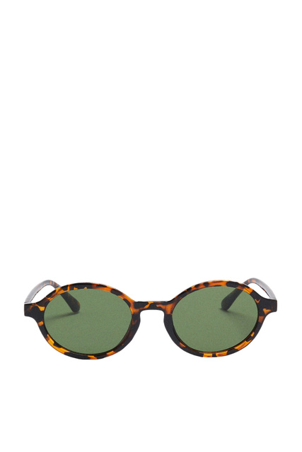 Солнцезащитные очки в круглой оправе|Основной цвет:Коричневый|Артикул:189801 | Фото 2