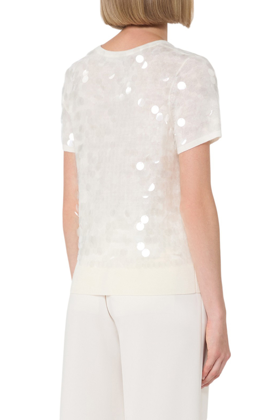 Женский Max Mara Джемпер SAIO из шерсти с пайетками (цвет ), артикул 2526366091 | Фото 4