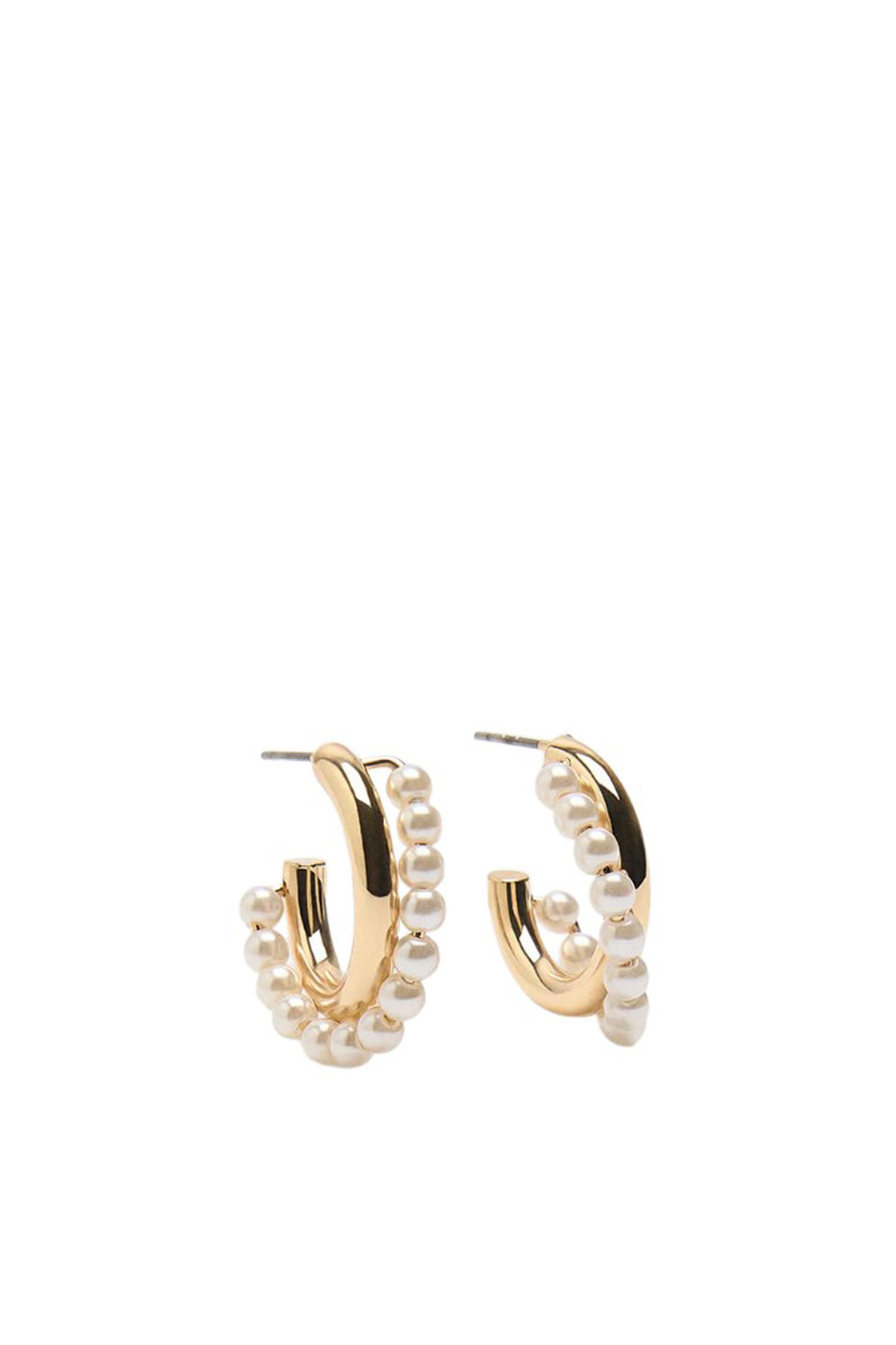 Женский Parfois Серьги-кольца с искусственным жемчугом (цвет ), артикул 239410 | Фото 1