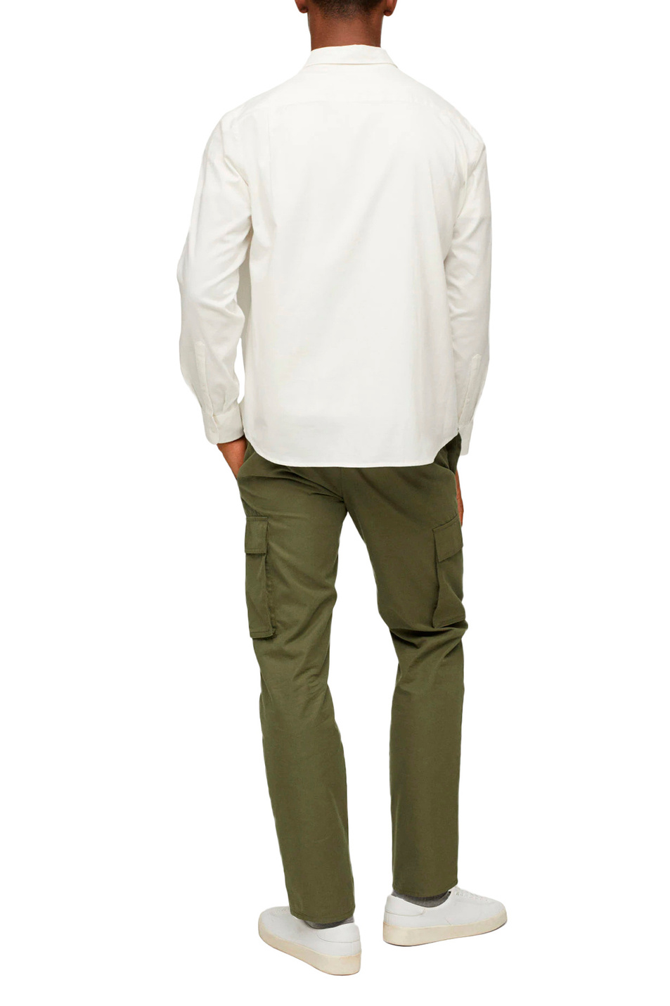 Мужской Mango Man Рубашка TWILL с карманом на груди (цвет ), артикул 17065760 | Фото 4