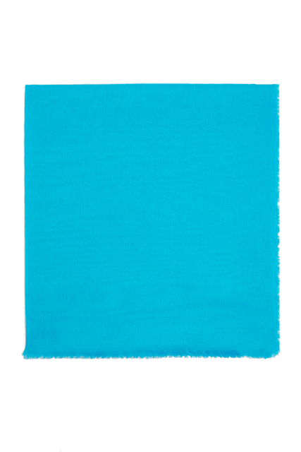 Шарф с бахромой|Основной цвет:Голубой|Артикул:160330 | Фото 1