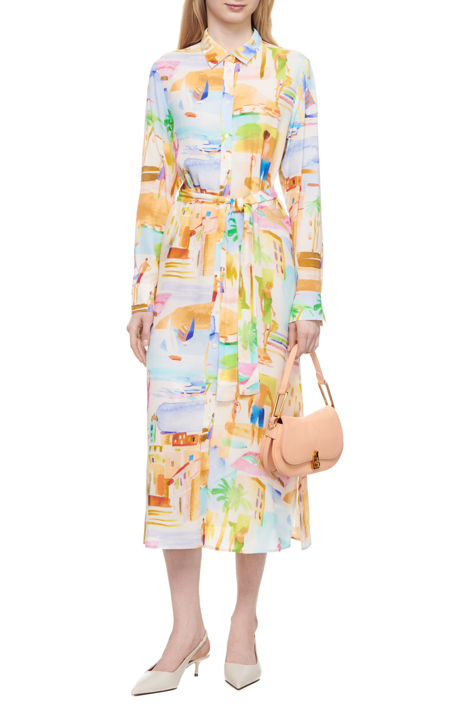 Женский Gerry Weber Платье-рубашка из вискозы с принтом (цвет ), артикул 285037-66452 | Фото 1