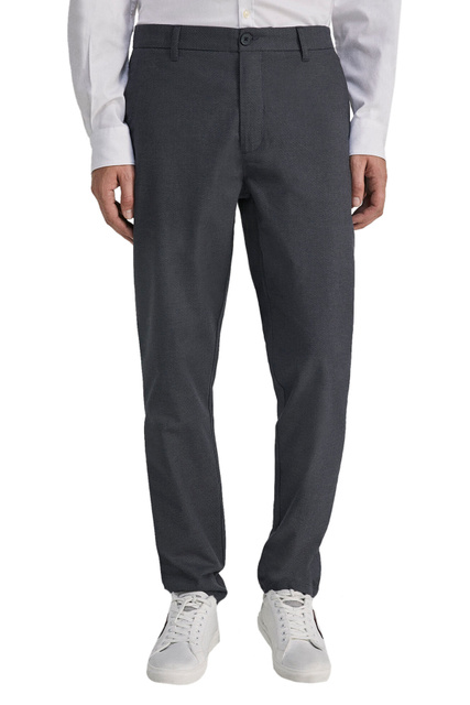 Классические брюки узкого кроя|Основной цвет:Серый|Артикул:1554922 | Фото 1