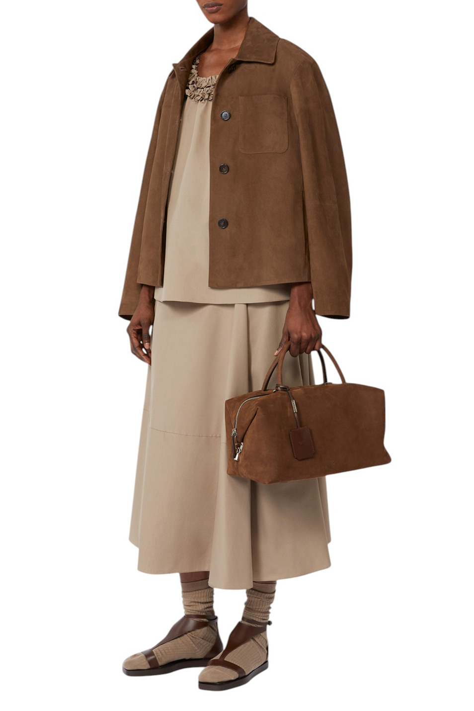 Женский Max Mara Куртка-рубашка CLOE из натуральной замши (цвет ), артикул 2529446021 | Фото 2