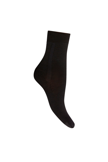 Носки из смесовой шерсти мериноса|Основной цвет:Черный|Артикул:41316 | Фото 1