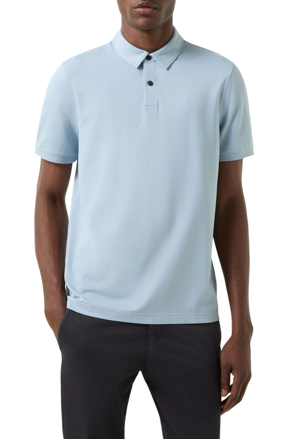 Поло TIMO-5F с логотипом|Основной цвет:Голубой Мужской Bogner Поло TIMO-5F с логотипом (цвет ), артикул 58122727 | Фото 3