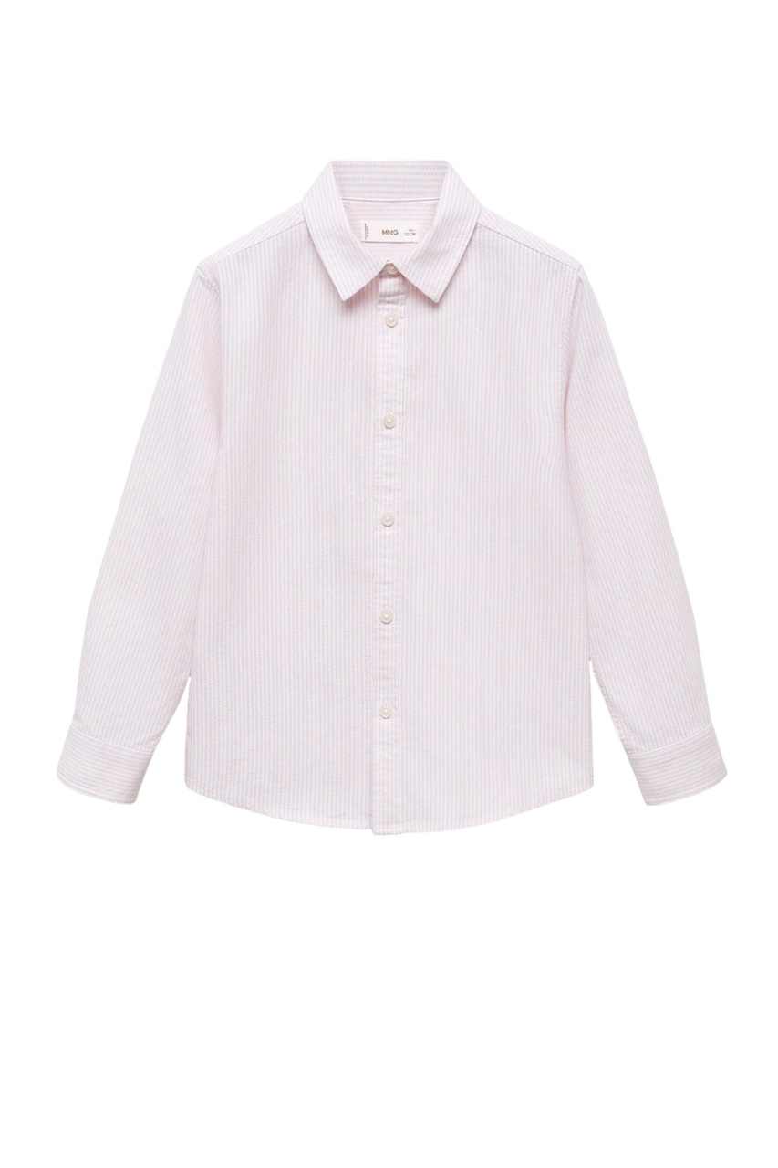 Рубашка OXFORDR из натурального хлопка в полоску|Основной цвет:Розовый|Артикул:67040657 | Фото 1