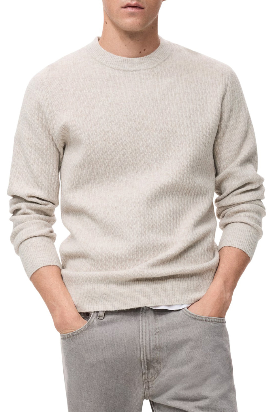 Мужской Mango Man Джемпер PARK с круглым вырезом (цвет ), артикул 17017898 | Фото 3