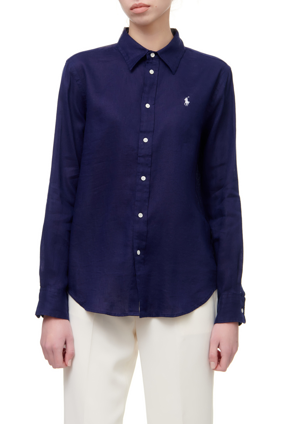 Женский Polo Ralph Lauren Рубашка из натурального льна (цвет ), артикул 211827658004 | Фото 4
