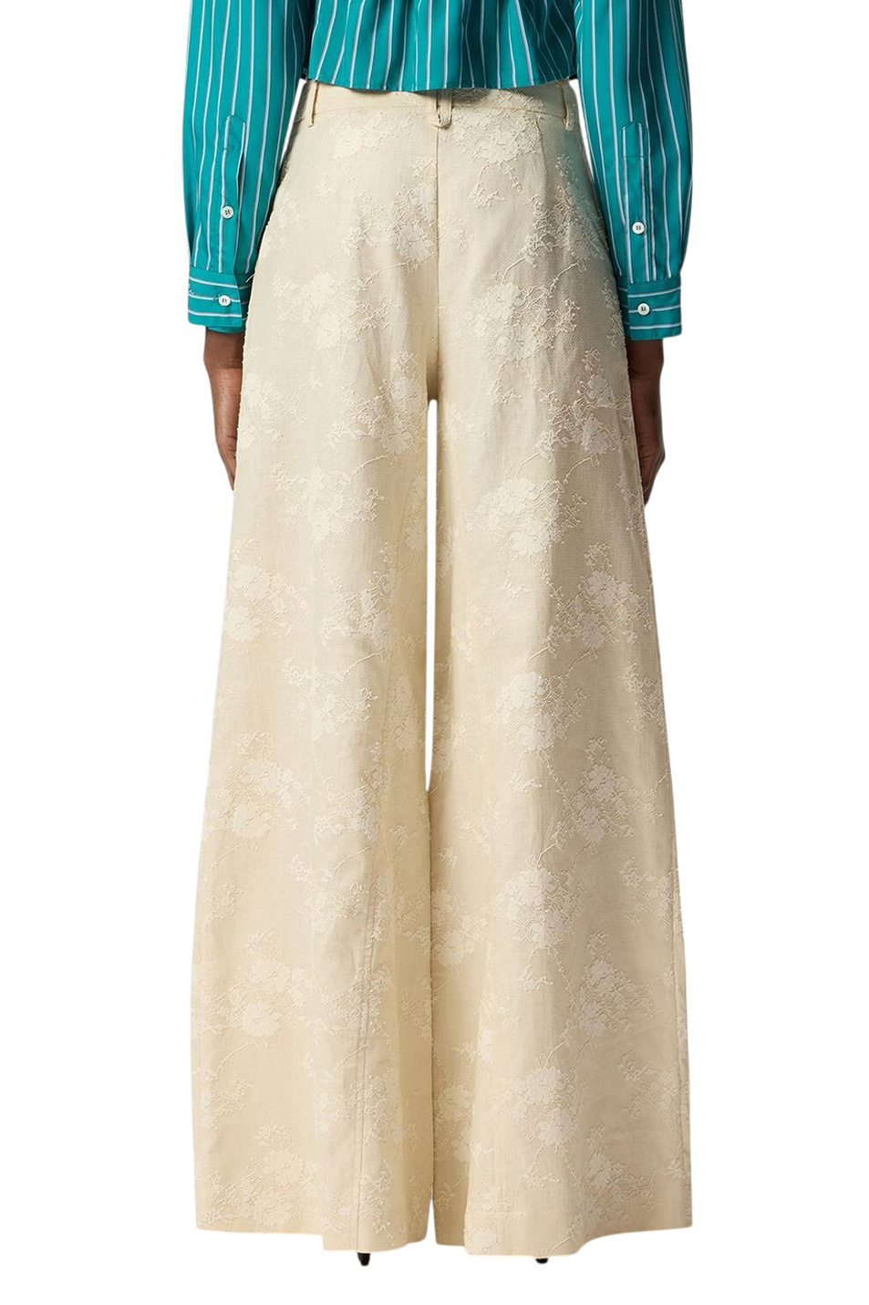 Женский Pinko Брюки IVY изо льна с кружевом (цвет ), артикул 106528A374 | Фото 5