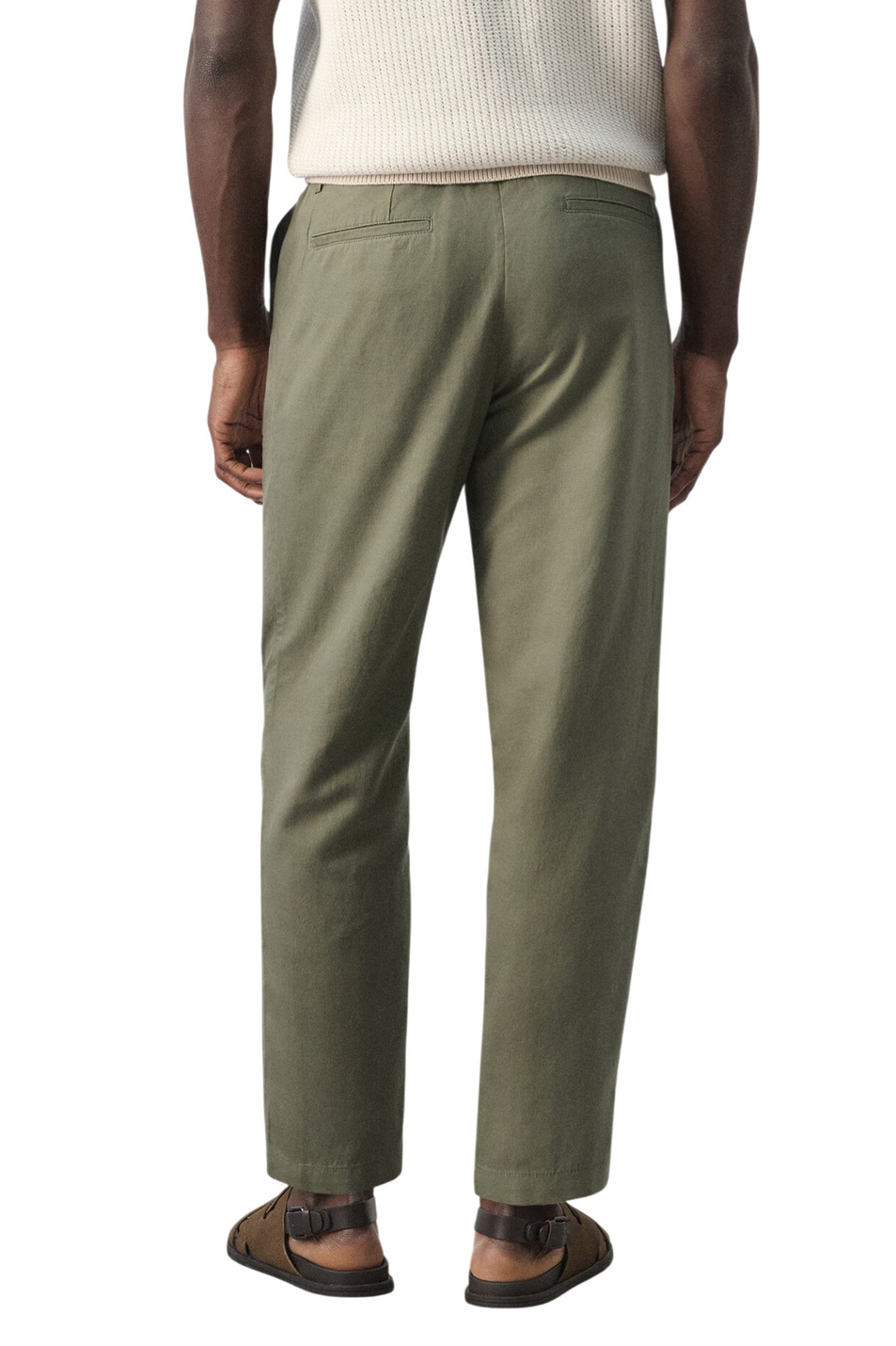 Мужской Mango Man Брюки ROMELINO из льна и хлопка (цвет ), артикул 27006714 | Фото 4