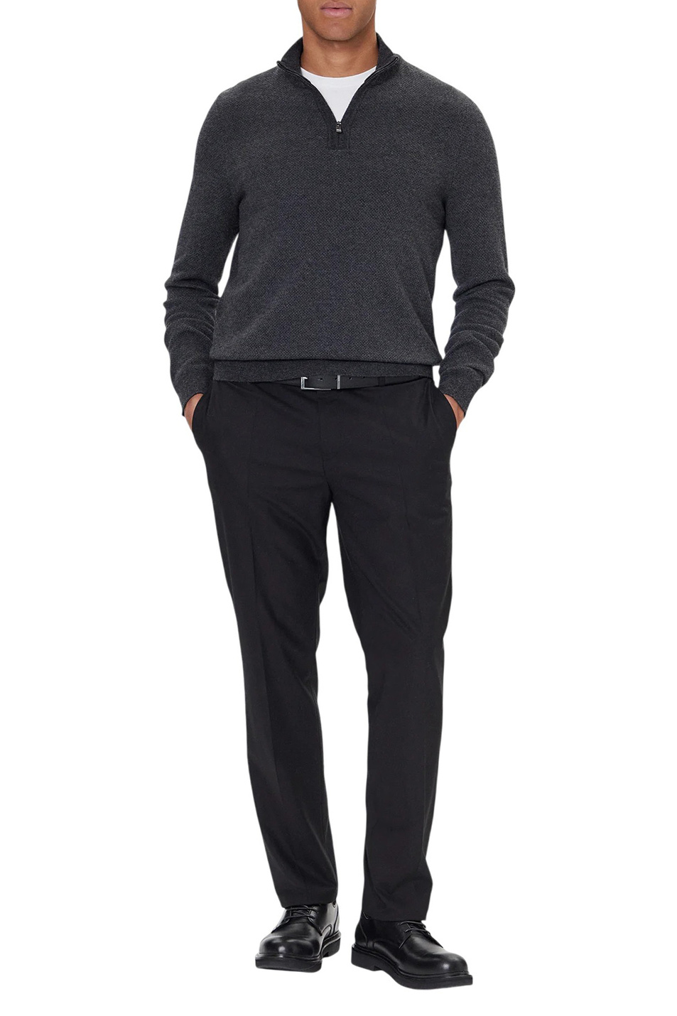 Мужской BOSS Джемпер Hettore из шерсти и хлопка (цвет ), артикул 50549976 | Фото 3