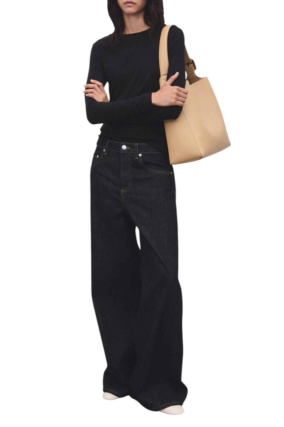 Лонгслив SECONDCA из смесовой вискозы|Основной цвет:Черный Женский Mango Лонгслив SECONDCA из смесовой вискозы (цвет ), артикул 17065813 | Фото 2