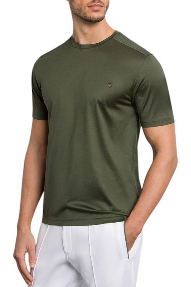 Футболка из хлопка|Основной цвет:Зеленый Мужской Stefano Ricci Футболка из хлопка (цвет ), артикул MNH5103900-TE0001 | Фото 2