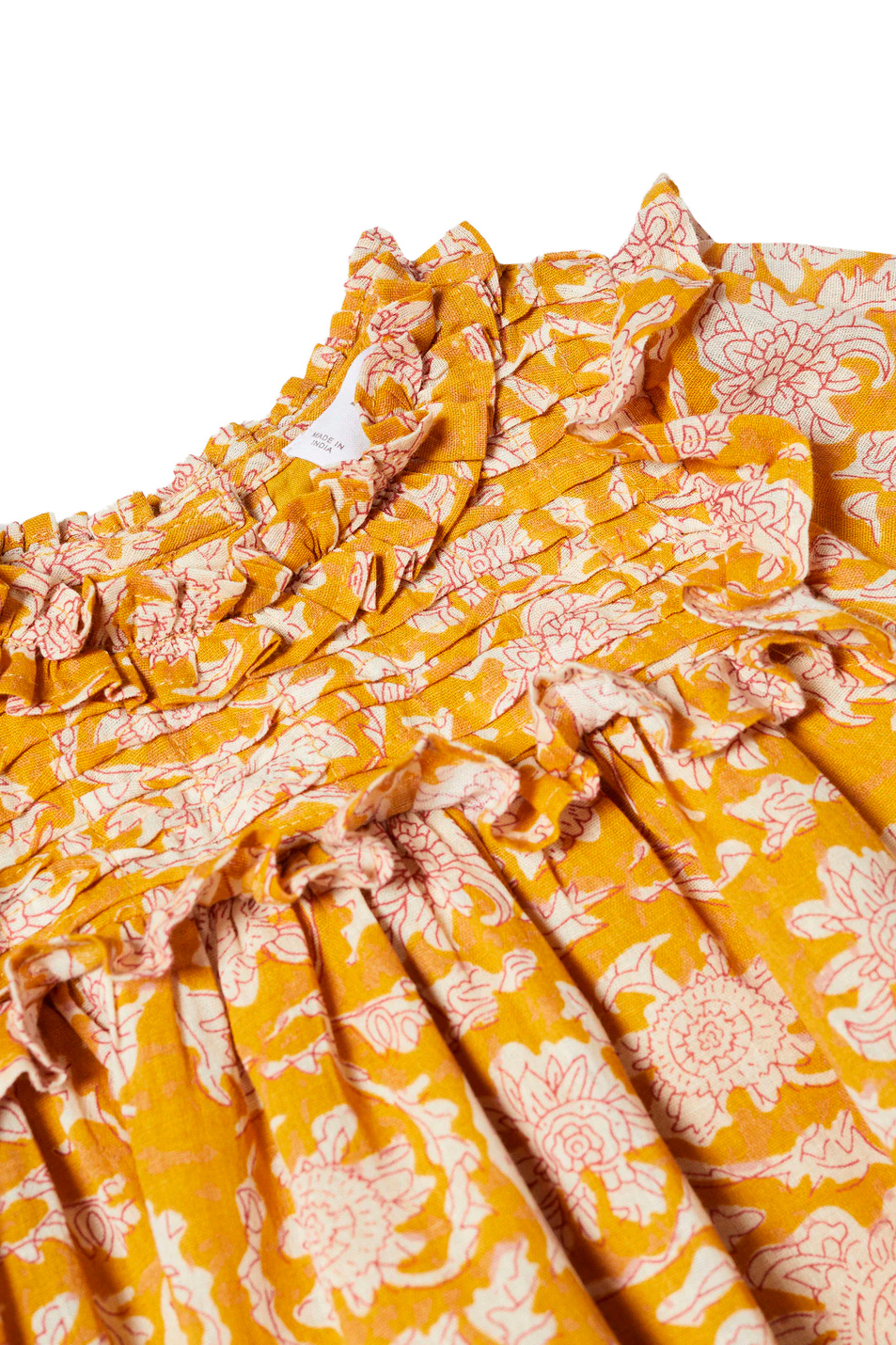 Девочкам Mango Kids Платье ERIS с оборками и цветочным принтом (цвет ), артикул 47083262 | Фото 4