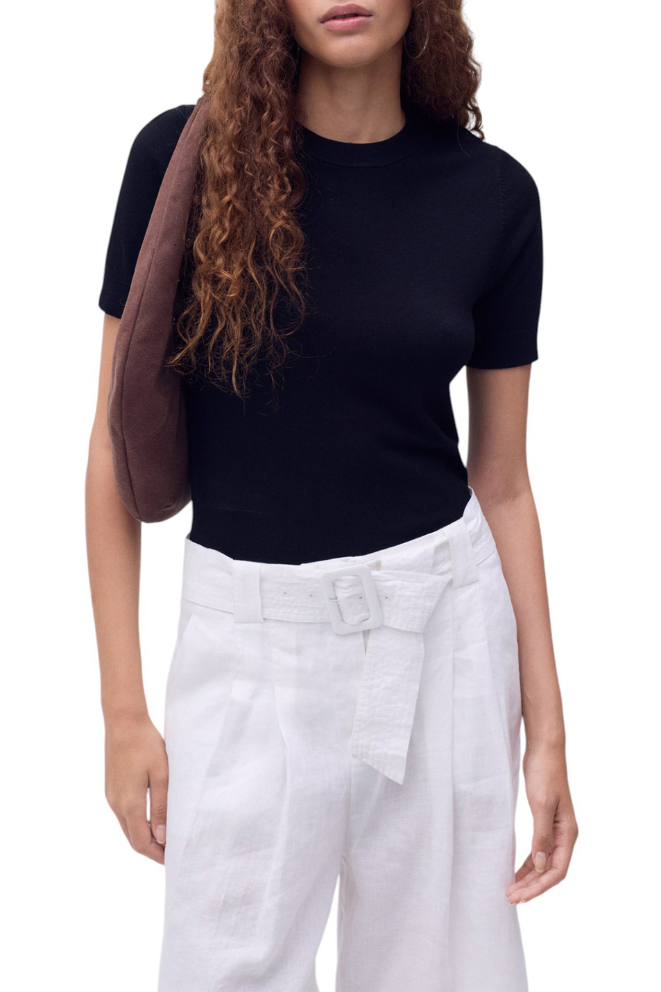 Женский Mango Джемпер BASIC из смесовой вискозы (цвет ), артикул 17091198 | Фото 3