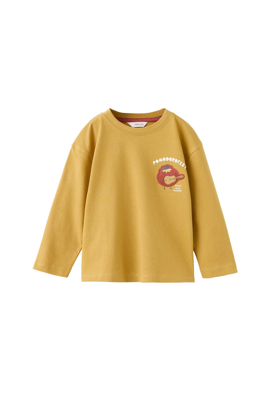 Мальчикам Mango Kids Лонгслив POMO из хлопка (цвет ), артикул 27084408 | Фото 1