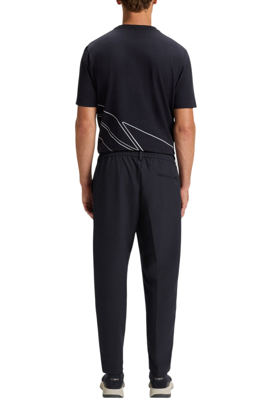 Брюки с эластичным поясом|Основной цвет:Синий Мужской BOSS Брюки с эластичным поясом (цвет ), артикул 50539085 | Фото 4