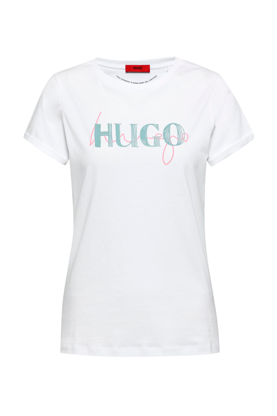 HUGO Приталенная футболка из натурального хлопка (цвет ), артикул 50453144 | Фото 1