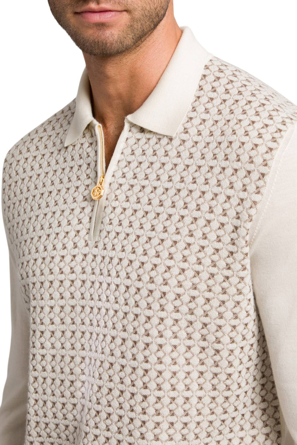 Мужской Stefano Ricci Джемпер поло из кашемира и шелка (цвет ), артикул K808098P30-F25375 | Фото 5
