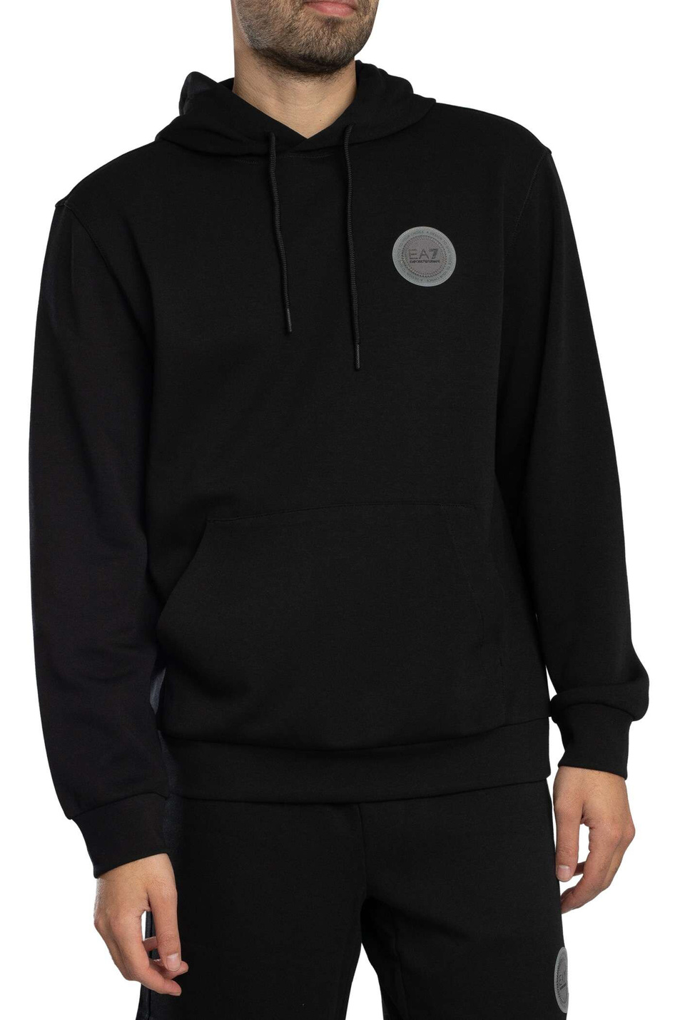 Unisex EA7 Худи из смесового хлопка (цвет ), артикул 7X000456-AF12660 | Фото 3