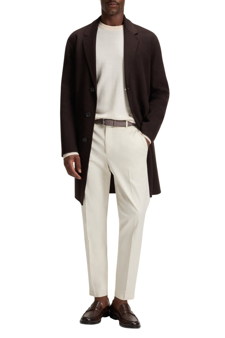 Ремень Madison из натуральной кожи|Основной цвет:Коричневый Мужской BOSS Ремень Madison из натуральной кожи (цвет ), артикул 50553326 | Фото 3