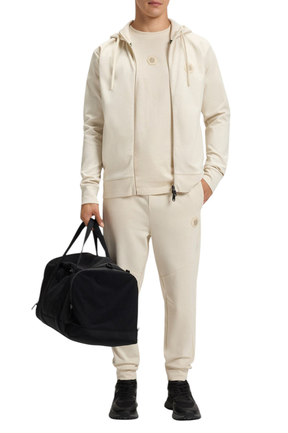 Толстовка Saggy Future с логотипом|Основной цвет:Кремовый Мужской BOSS Толстовка Saggy Future с логотипом (цвет ), артикул 50545581 | Фото 2