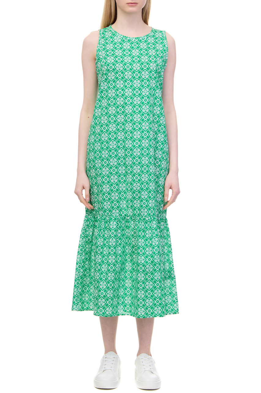 Платье ALDENO из натурального хлопка|Основной цвет:Зеленый|Артикул:2352212334 | Фото 1