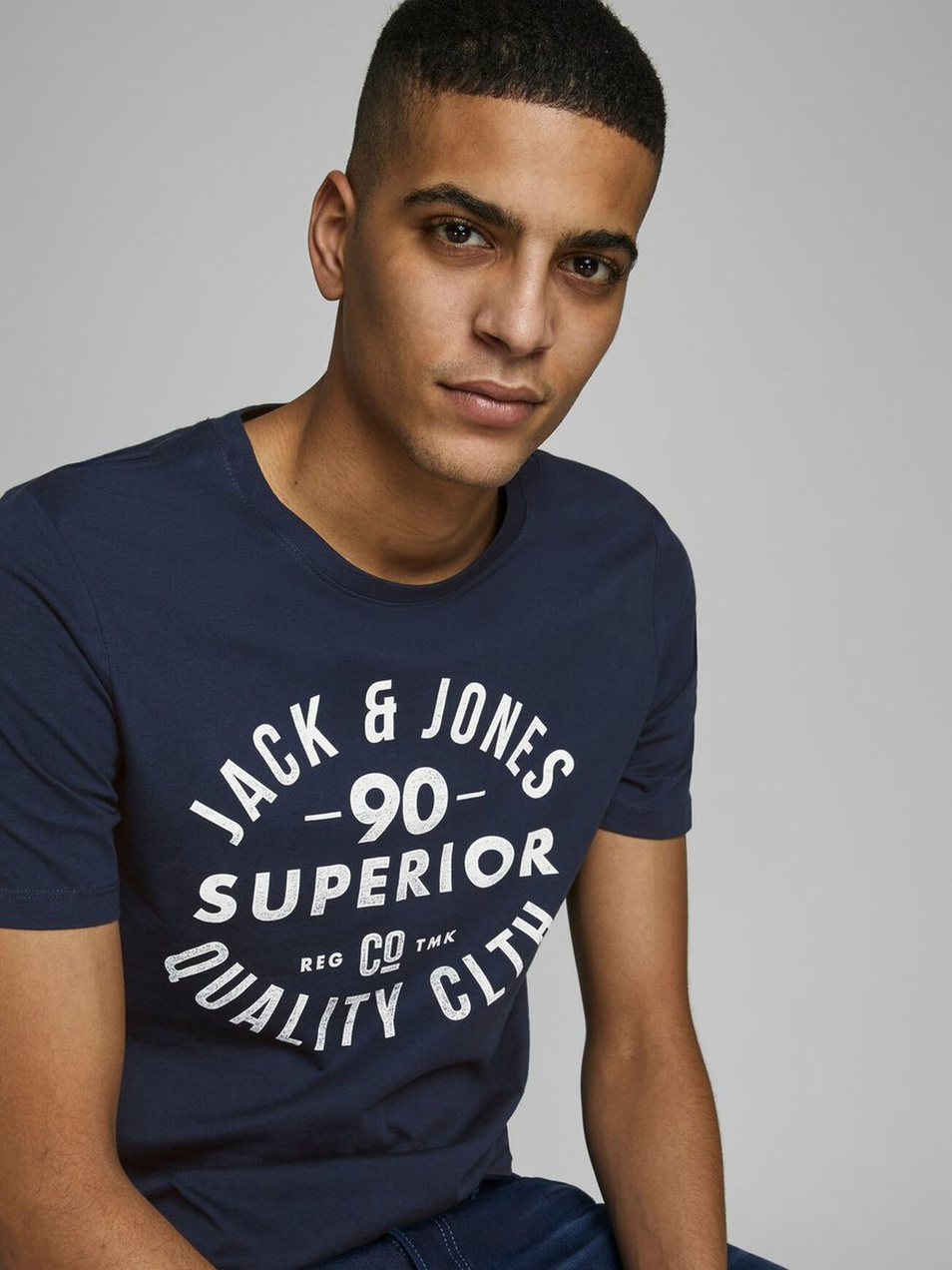 Мужской Jack & Jones Футболка (цвет синий), артикул 12157339 | Фото 4