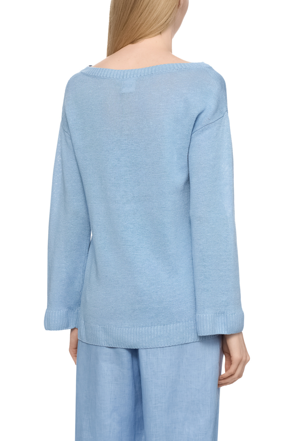 Женский Max Mara Джемпер DANDY из льна (цвет голубой), артикул 2516361048 | Фото 5