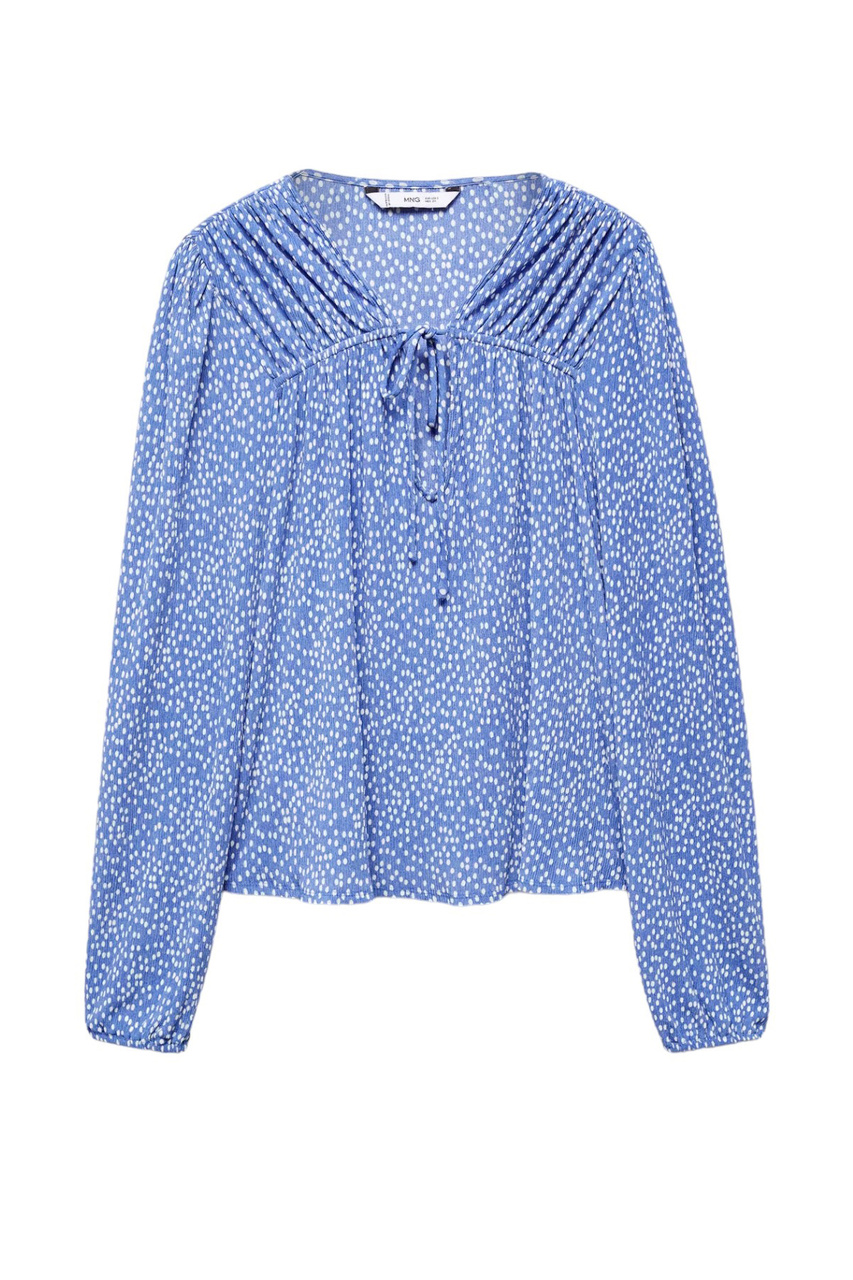 Блузка POMELO с принтом|Основной цвет:Синий|Артикул:67034788 | Фото 1