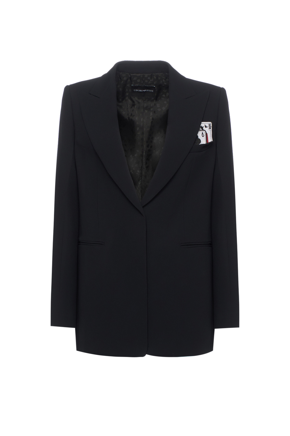 Женский Emporio Armani Пиджак с вышивкой в виде карт (цвет ), артикул EW002636-TE10419 | Фото 1