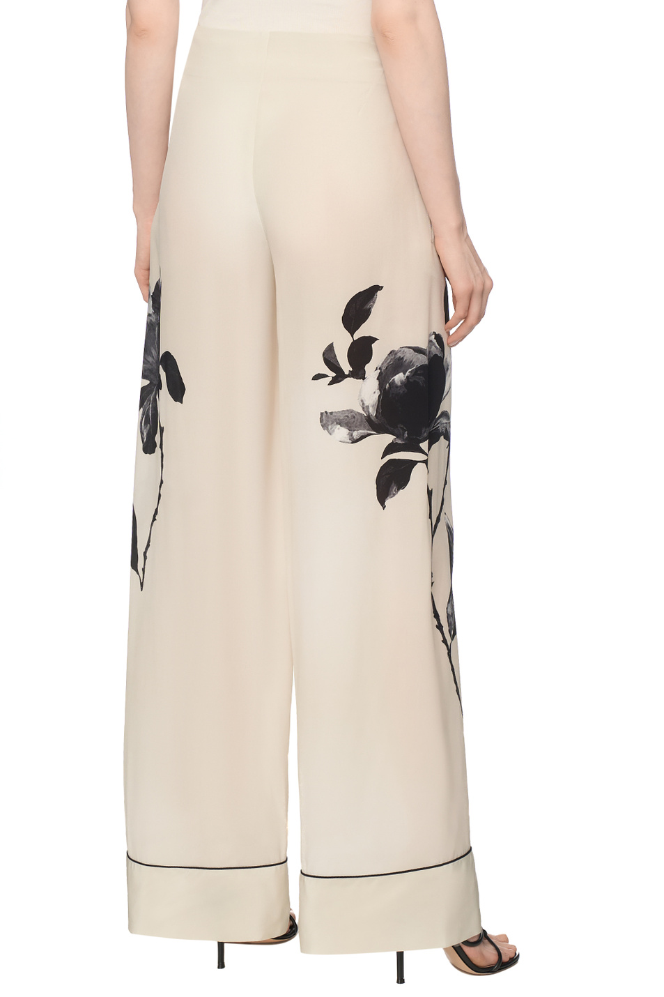 Женский ERMANNO SCERVINO Брюки из шелка с принтом (цвет ), артикул D482P371YBQ | Фото 5