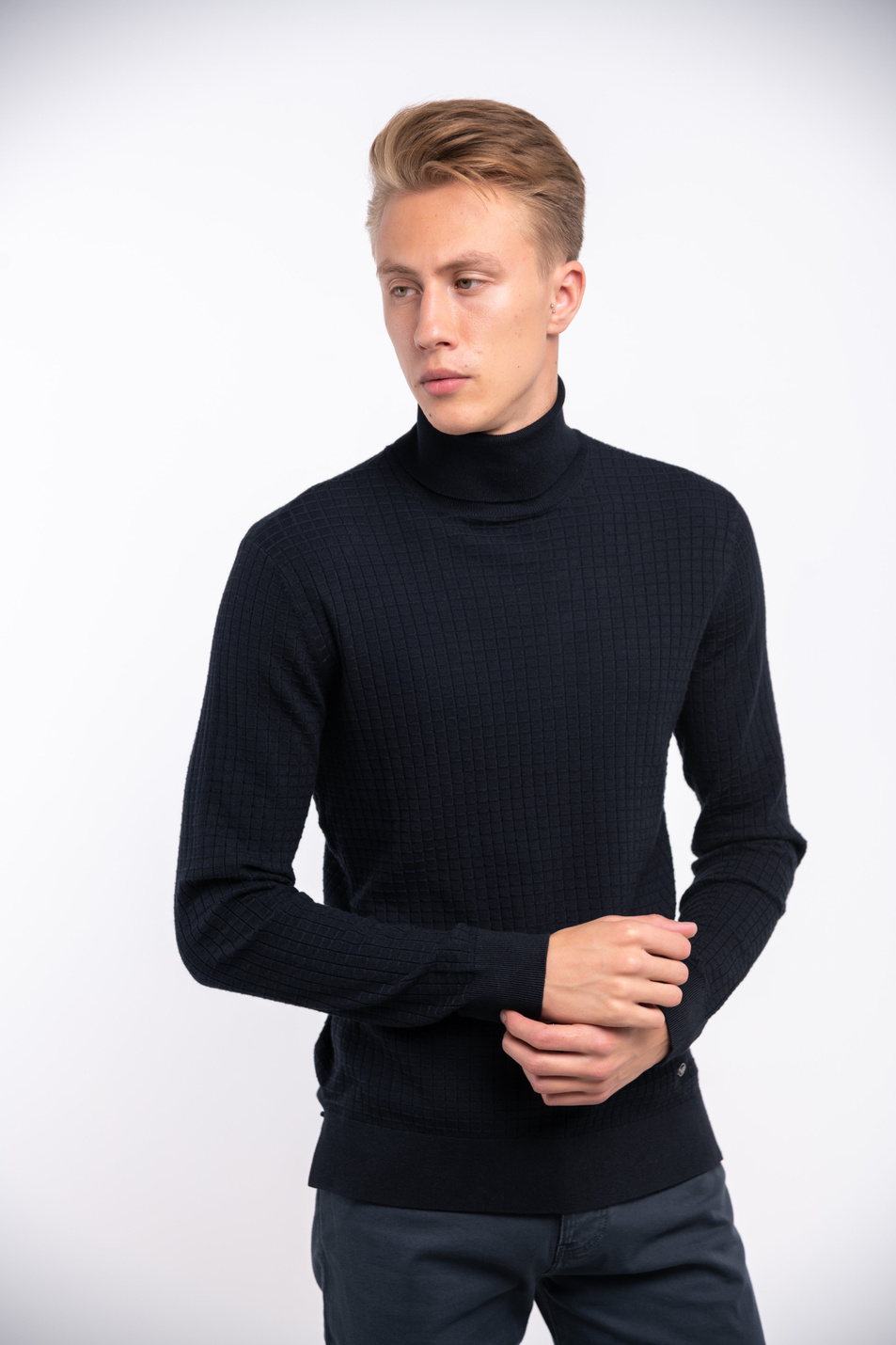 Мужской Emporio Armani Водолазка из смесовой вискозы (цвет ), артикул 6H1MX4-1MIRZ | Фото 1