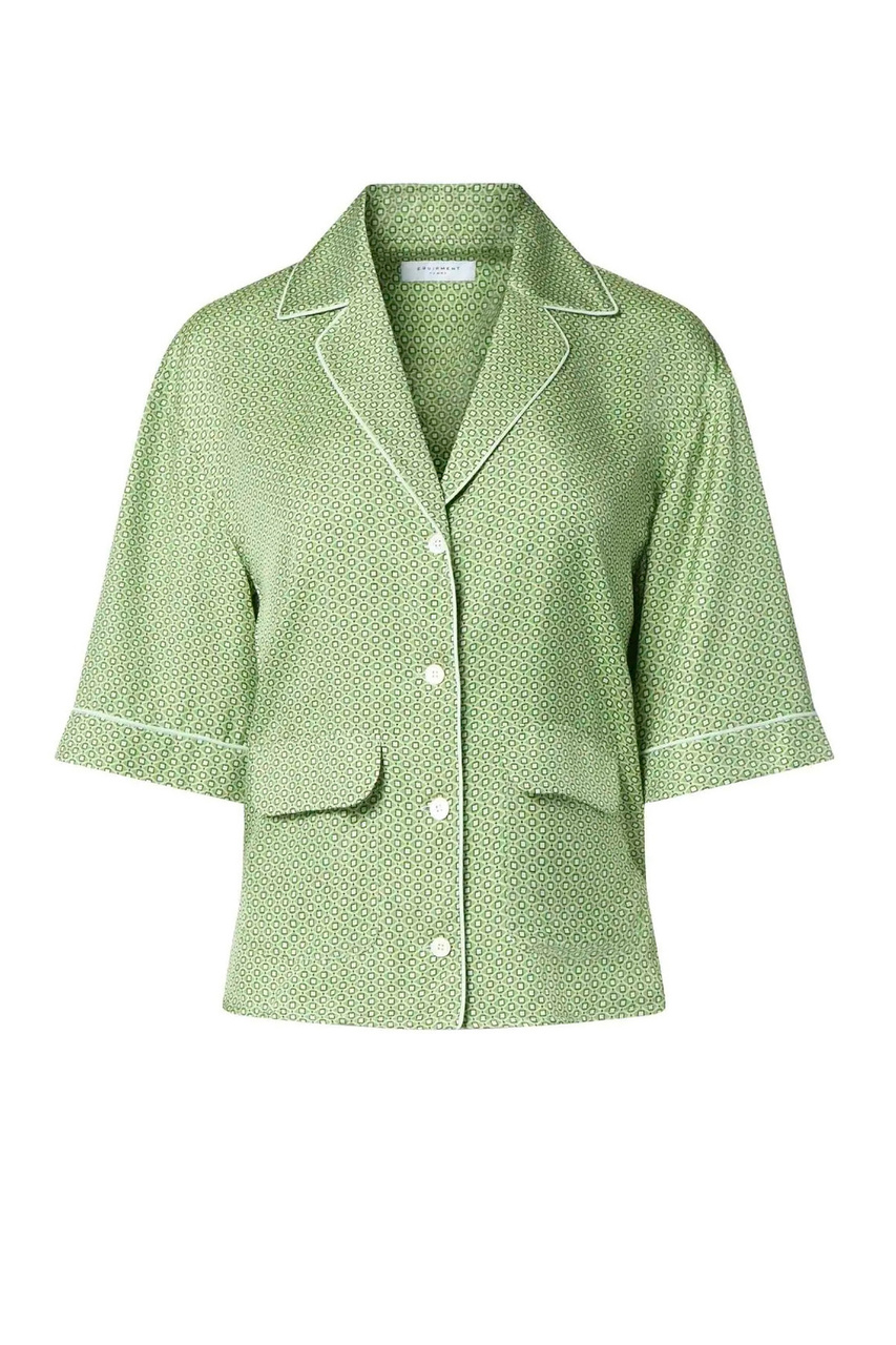 Рубашка LEON с принтом|Основной цвет:Зеленый|Артикул:T0023A9381 | Фото 1