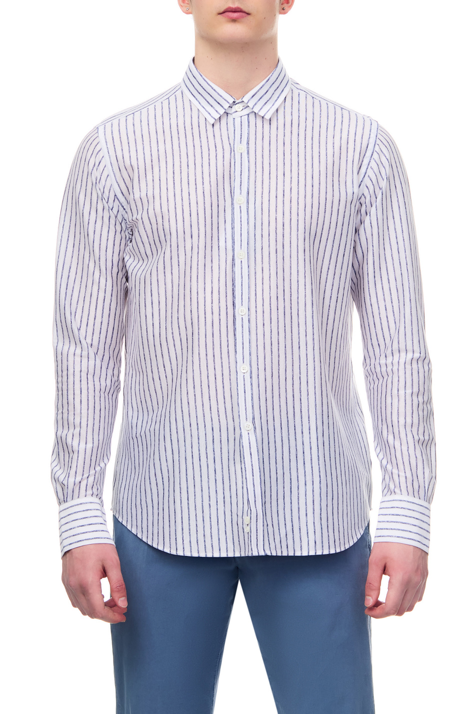 Мужской Canali Рубашка из натурального хлопка (цвет ), артикул L777GN02872 | Фото 1