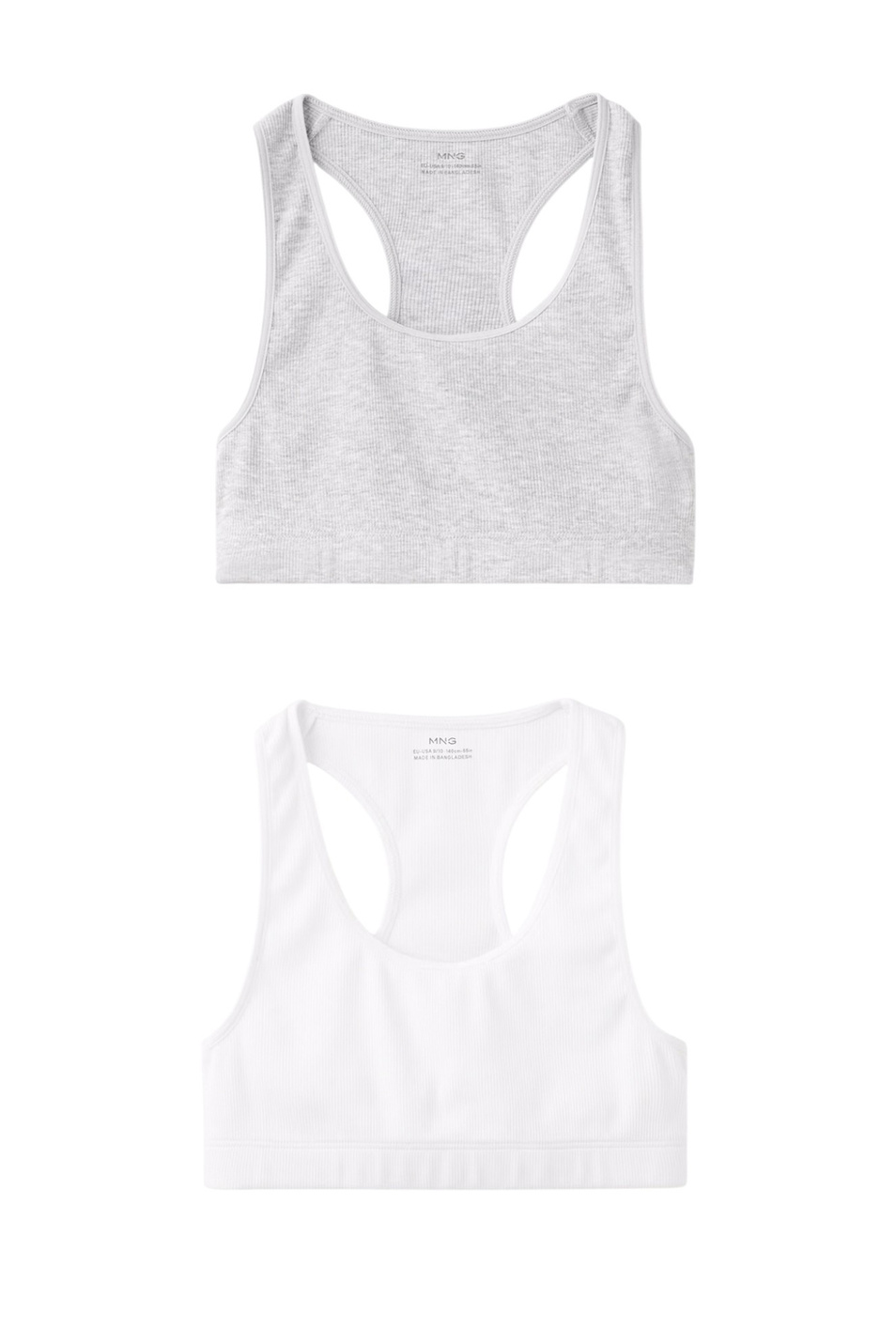 Девочкам Mango Kids Бюстгальтер-топ SEAM в комплекте из 2 шт (цвет ), артикул 27031233 | Фото 1