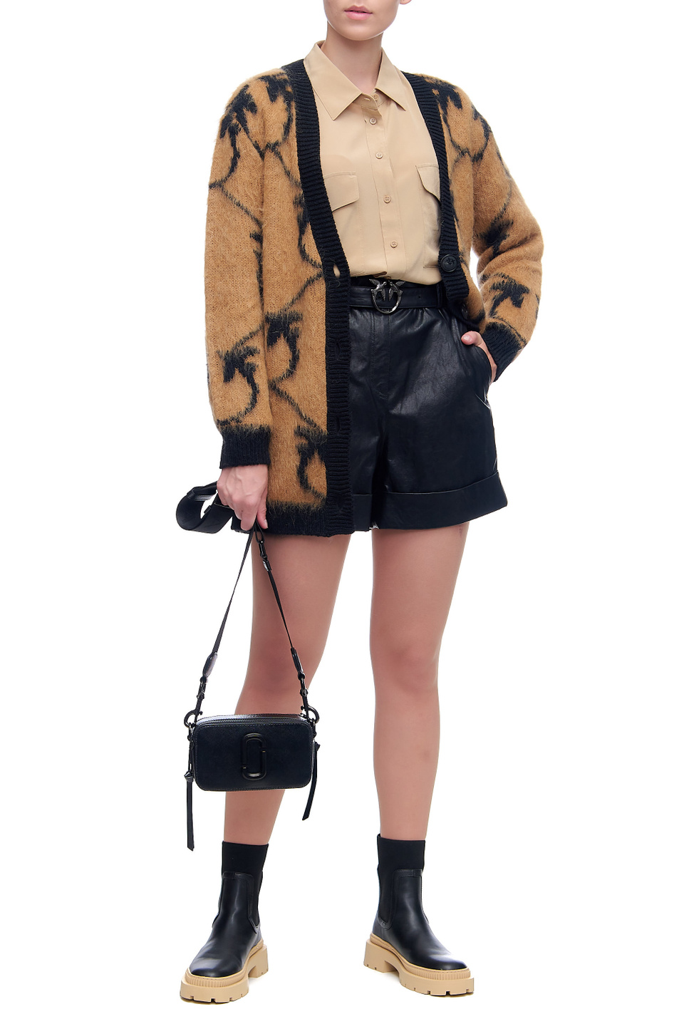 Женский Pinko Шорты с завышенной талией (цвет ), артикул 1G16FLY6W7 | Фото 2