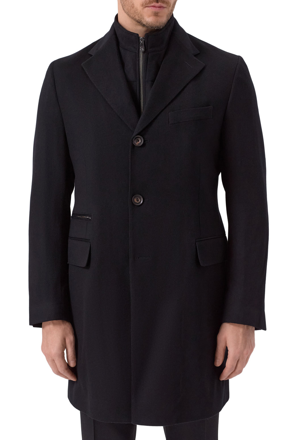 Мужской Corneliani Полупальто из кашемира (цвет ), артикул 261581-2612097 | Фото 3
