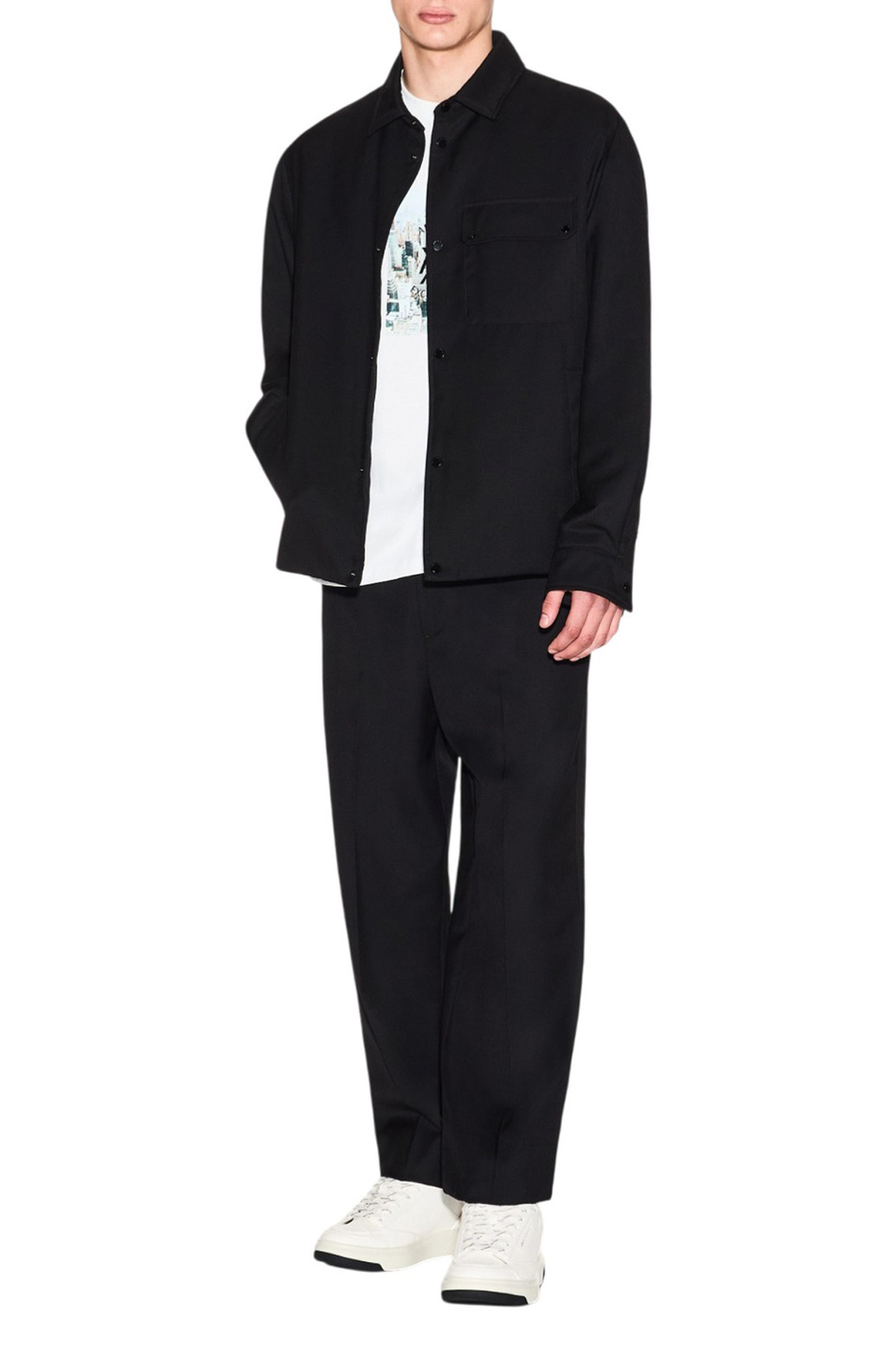 Мужской Armani Exchange Футболка из хлопка с принтом (цвет ), артикул XM002214-AF10356 | Фото 2