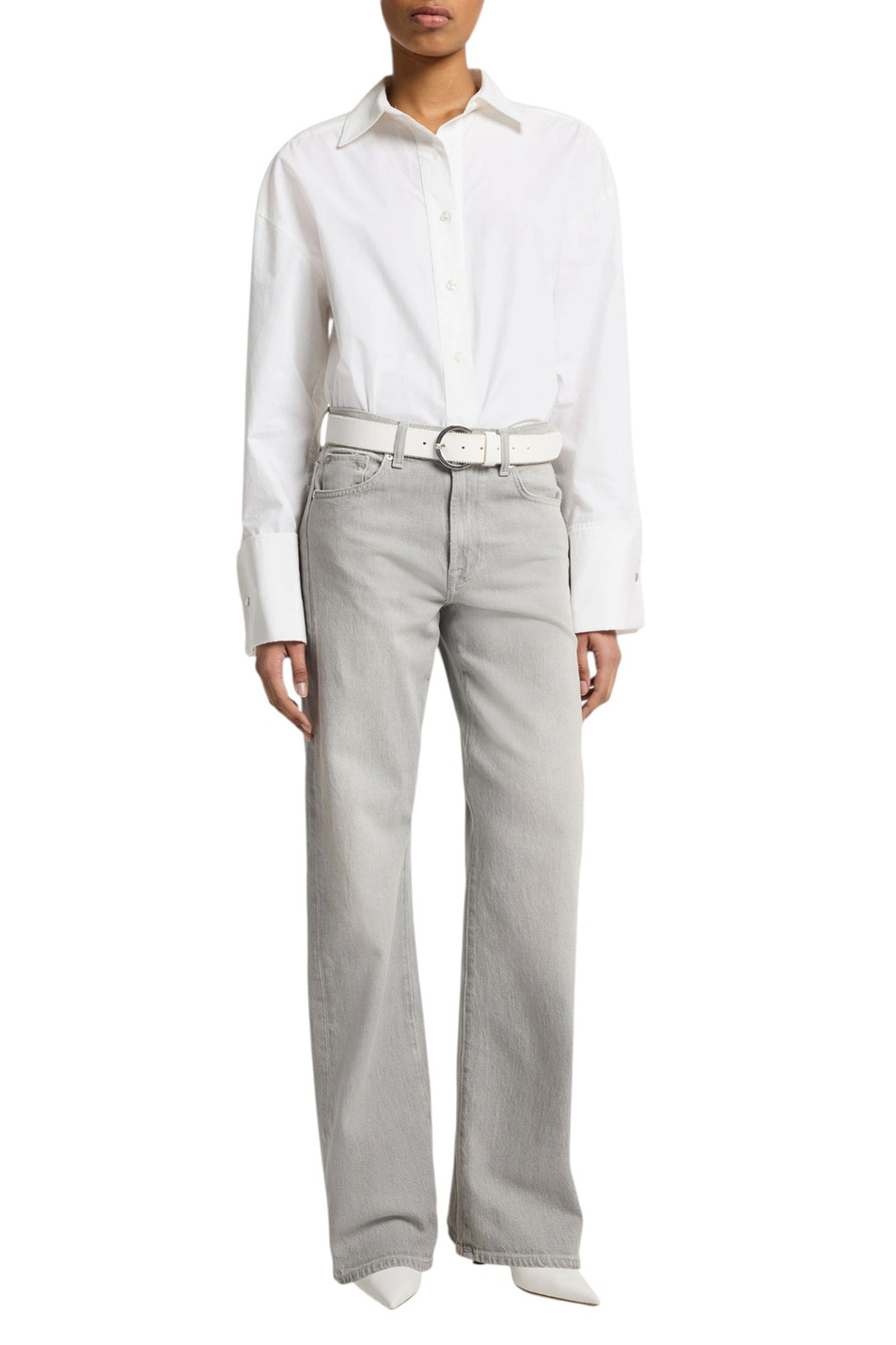 Джинсы из эластичного хлопка|Основной цвет:Серый Женский 7 for all Mankind Джинсы из эластичного хлопка (цвет ), артикул 7UE60C64 | Фото 3