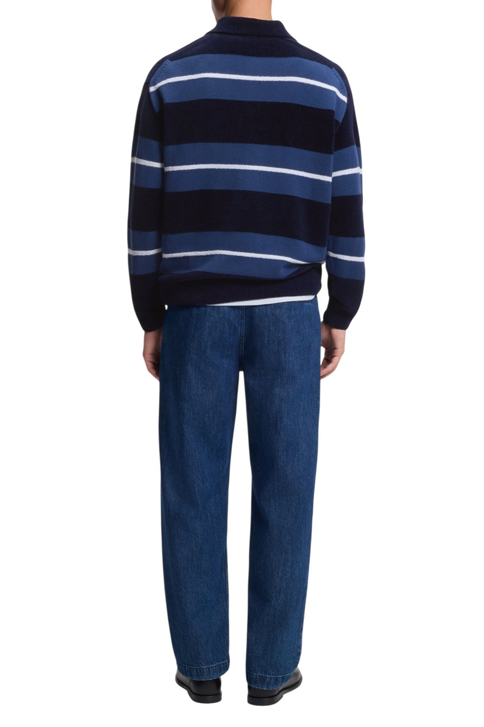 Мужской BOSS Джемпер-поло Amburgh в полоску (цвет ), артикул 50555857 | Фото 4